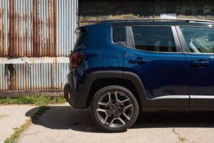 Jeep Renegade SUV 1st Generation Facelifted side view from rear
