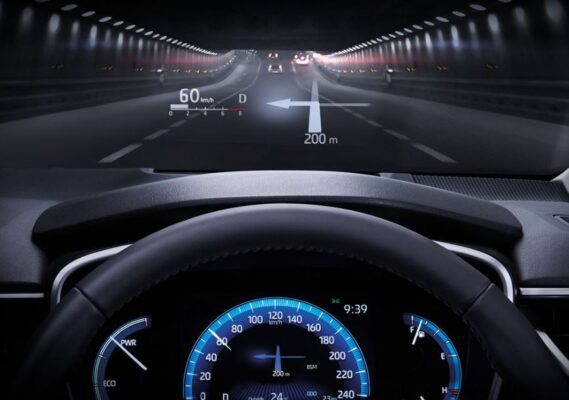 Toyota Corolla Altis Hybrid Sedan 12th Generation headup display view