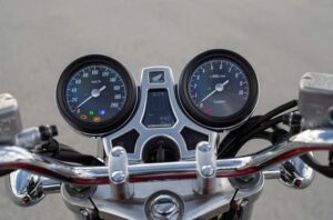 Honda CB1100 Classic Retro Motorbike instrument cluster view