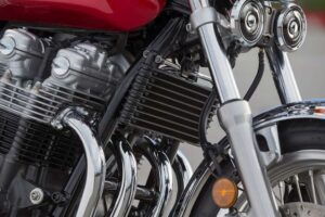Honda CB1100 Classic Retro Motorbike radiator view