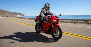 Honda CBR 600RR Heavy Motor Bike on run view