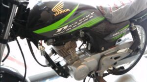 Honda Deluxe 125 Motor Bike tank and sticker view