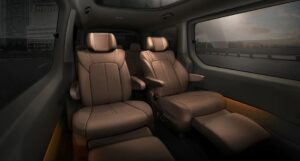 Hyundai Staria MPV 1st Generation rear cabin seats view