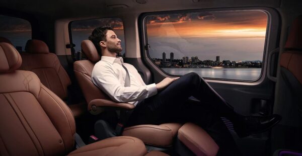 Hyundai Staria MPV 1st Generation rear cabin with sofa seats