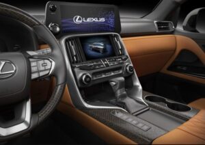 Lexus LX SUV 4th Generation front cabin interior features