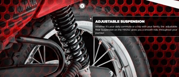 Yamaha YB 125 Z Motor Bike adjustable suspension