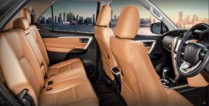 Toyota fortuner Legender 2nd generation facelift 2nd row seats view