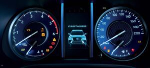 Toyota fortuner Legender 2nd generation facelift instrument cluster view