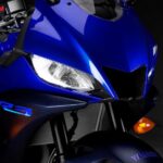 Yamaha YZF R3 Sports bike headlamp close view