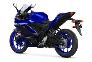 Yamaha YZF R3 Sports bike side and rear full view