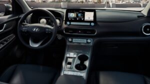 Hyundai Kona EV 1st Generation Pre Faclift front cabin interior view