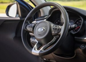 KIA Rio 4th Generation Hatchback steering wheel close view