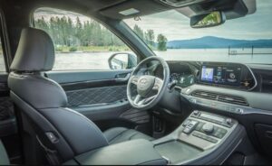 Hyundai Palisade SUV 1st Geneation front cabin interior view