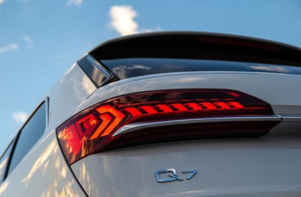 Audi Q7 SUV 2nd Generation Facelift Tail light close view