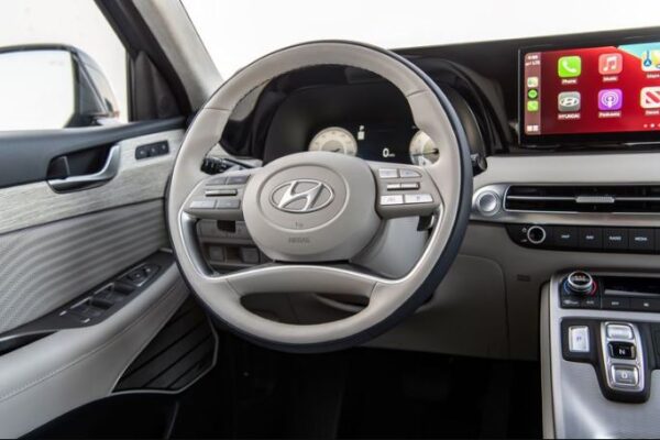 Hyundai Palisade SUV 1st Generation Facelift steering wheel close view