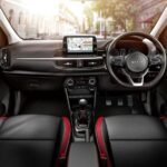 KIA Picanto Hatchback car 3rd generation front cabin interior view