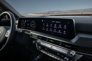 Kia Telluride SUV 1st Generation facelift infotainment and instrument cluster view