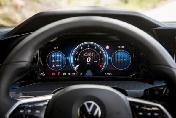 Volkswagen Golf GTI Hatchback car 8th Generation instrument cluster view