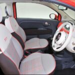 fiat 500 hatchback car 2nd generation front seats view