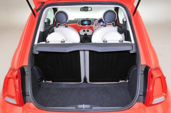 fiat 500 hatchback car 2nd generation luggage area view