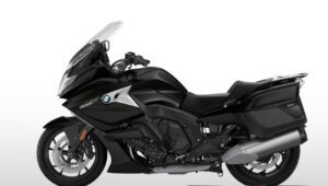 BMW K 1600 GT Redesigned Sports Motorcycle full side view in jet black