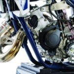 HUSQVARNA TC125 Motocross Motorcycle engine close view