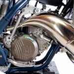 HUSQVARNA TC125 Motocross Motorcycle engine close view 2