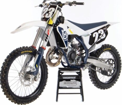 HUSQVARNA TC125 Motocross Motorcycle front and side view