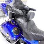 Indian Roadmaster heavy faired cruiser motorcycle seats view