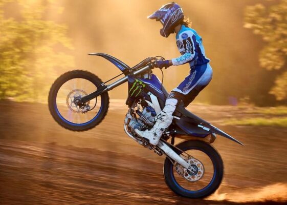 Yamaha YZ250F Motocross Motorcycle awesome one wheel view