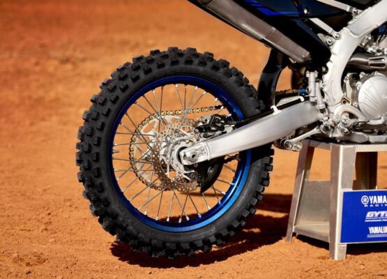 Yamaha YZ250F Motocross Motorcycle rear wheel close view