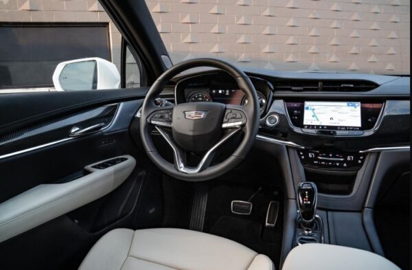 Cadillac XT6 SUV 1st Generation steering wheel and other interior features view