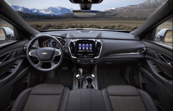 Chevrolet Traverse SUV 2nd Generation facelift front cabin interior view