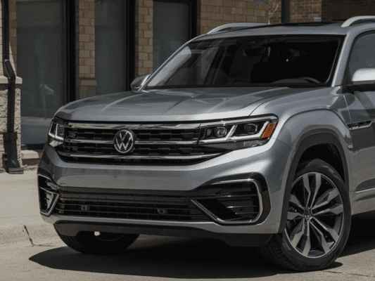 Volkswagen Atlas SUV 1st Generation front grille close view