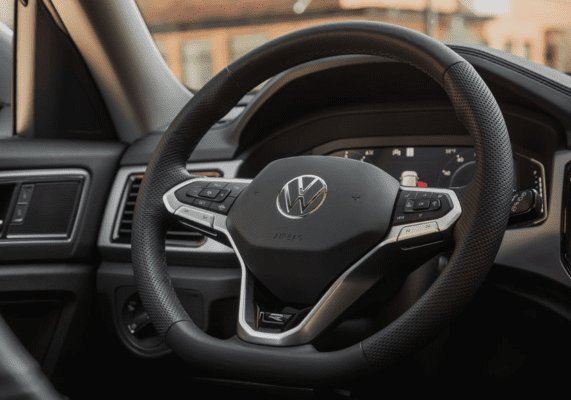 Volkswagen Atlas SUV 1st Generation steering wheel close view