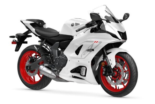 yamaha yzr7 sports motorcycle white and red beautiful view