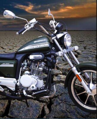Hi Speed SR 200cc Motorcycle green color side view