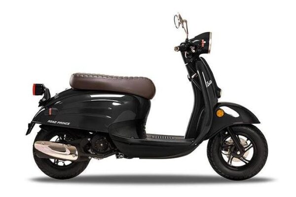 Road Prince Bella Scooter black full side view