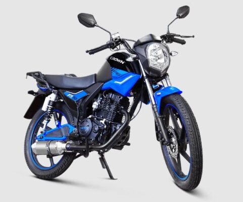 Crown Fit 150 Fighter Sports Bike full view in blue