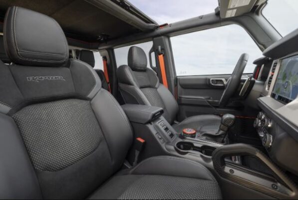 Ford Bronco SUV 6th generation front seats view