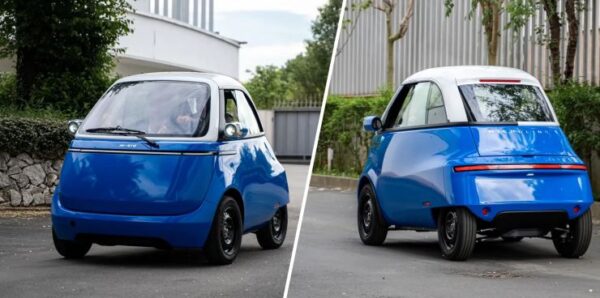 Microlino Electric Microcar front and rear view