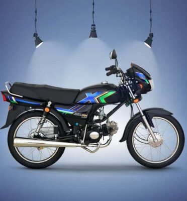 Ravi Premium RX 100cc Motorcycle black color side view