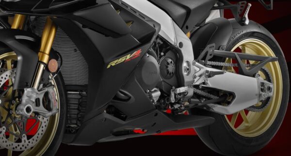 Aprilia RSV4 Sports Motorcycle engine size view