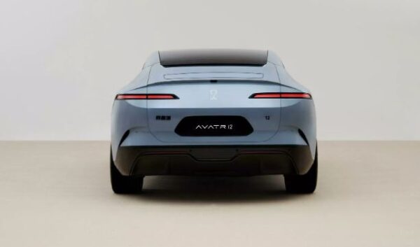 Avatr 12 Cutting Edge Electric Innovative Sedan sleek rear view and tail lights