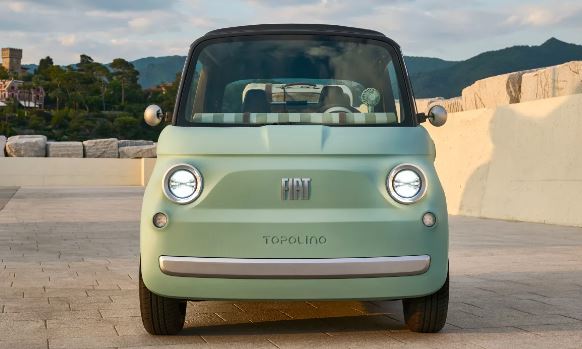 Fiat Topolino A Retro Inspired EV front view and headlamps