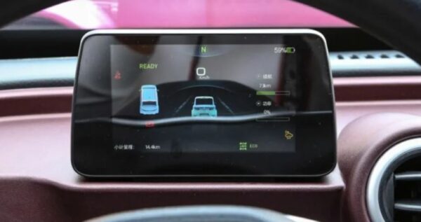 Huazi Omeage Mini EV Hatchback infotainment screen