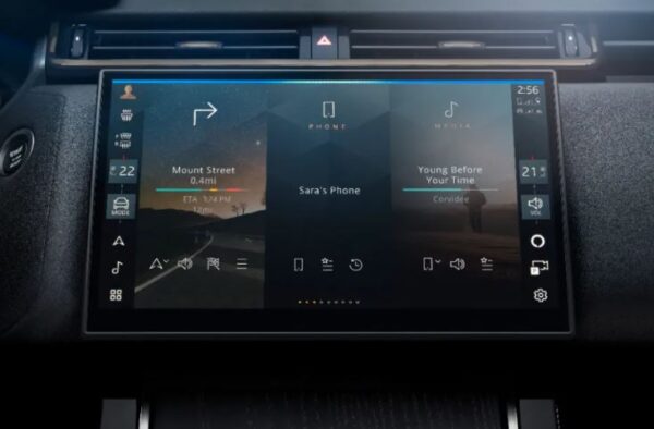Range Rover Velar SUV facelifted infotainment screen