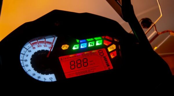 Benelli TRK 502 Tourer Sports Motorbike instrument cluster view