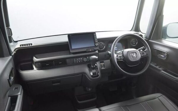 Honda N box hatchback 3rd generation front cabin interior view
