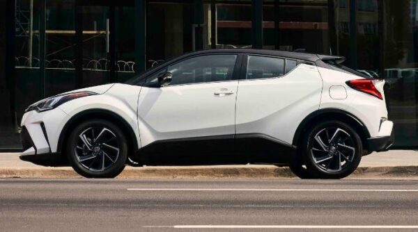 Toyota CHR SUV 1st Generation full side view in white